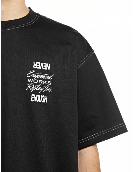 REPLAY INC T-shirt KU102T.000.00L3BW C098 Black REPLAY - 4