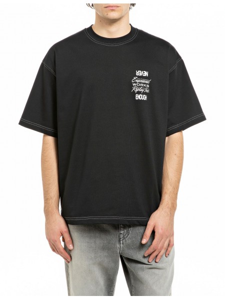 REPLAY INC T-shirt KU102T.000.00L3BW C098 Μαύρο REPLAY - 1