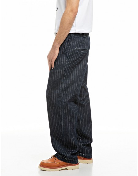 REPLAY INC Παντελόνι ριγέ KU1009.000.139 D04 WAIST Μπλε REPLAY - 4