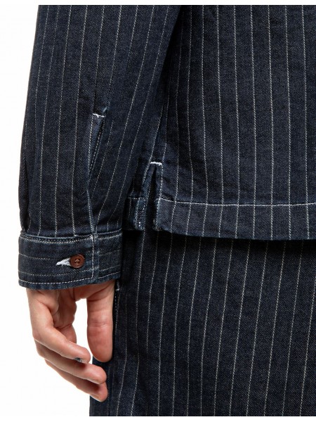 REPLAY INC Striped jacket KU10Y.000.139 D04 C007 Blue REPLAY - 5