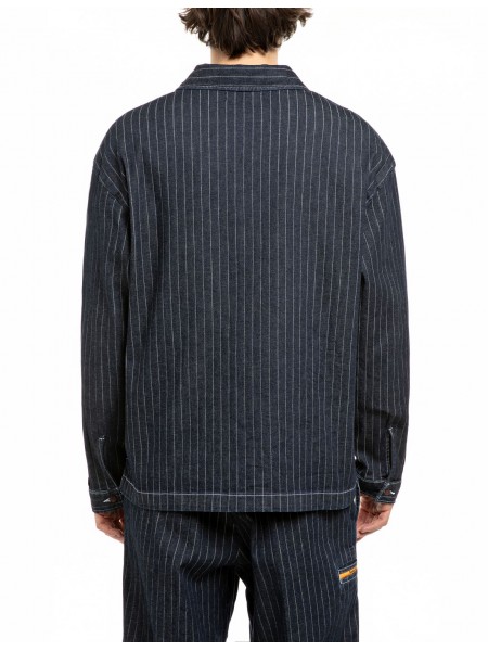REPLAY INC Striped jacket KU10Y.000.139 D04 C007 Blue REPLAY - 2