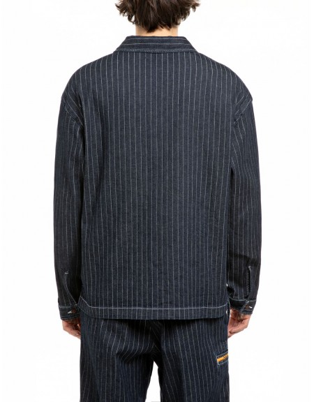REPLAY INC Jacket ριγέ KU10Y.000.139 D04 C007 Μπλε REPLAY - 2