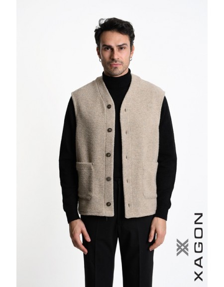 XAGON MAN Sleeveless jacket 2WGILUN Beige XAGON MAN - 1