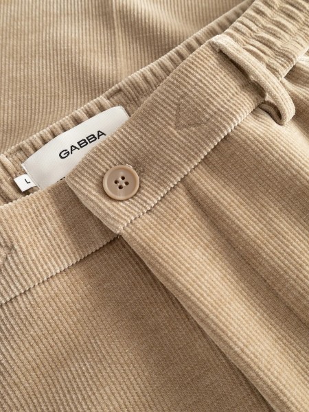 GABBA Παντελόνι κοτλέ MONZA CROPPED TASCA FUNE Μπεζ GABBA - 5