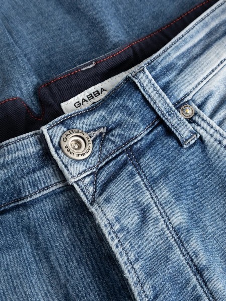 GABBA Jean παντελόνι ALEX CROPPED NHAM RS2112 Μπλε ανοιχτό GABBA - 5
