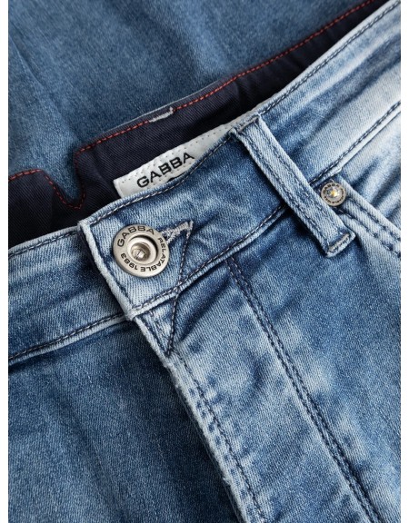 GABBA Jean παντελόνι ALEX CROPPED NHAM RS2112 Μπλε ανοιχτό GABBA - 5