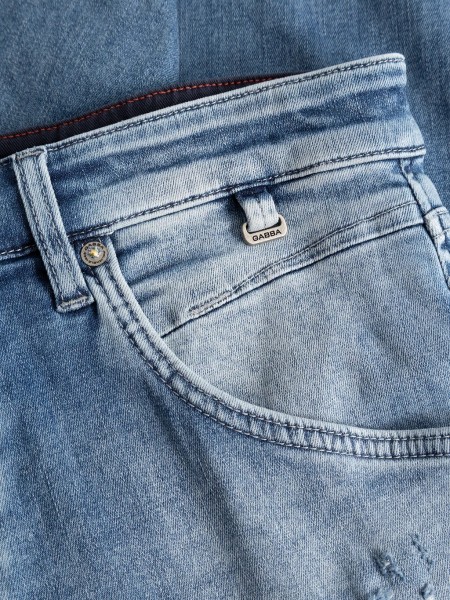 GABBA Jean παντελόνι ALEX CROPPED NHAM RS2112 Μπλε ανοιχτό GABBA - 6