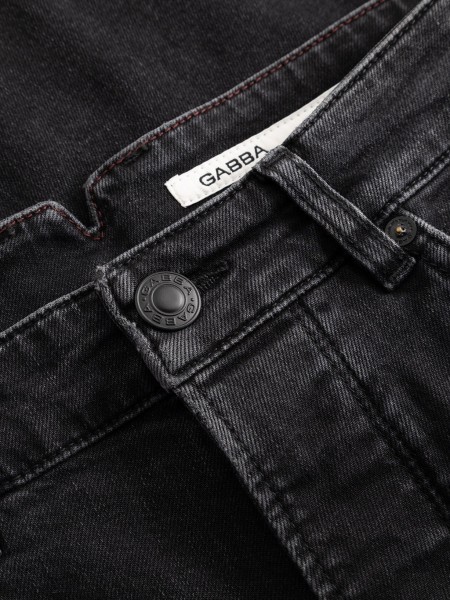 GABBA Jean pants ALEX CROPPED BLERB WW0031 Black GABBA - 6