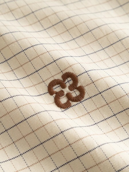 GABBA JENS OVER INDIE LS Checked Shirt Beige - Brown GABBA - 6