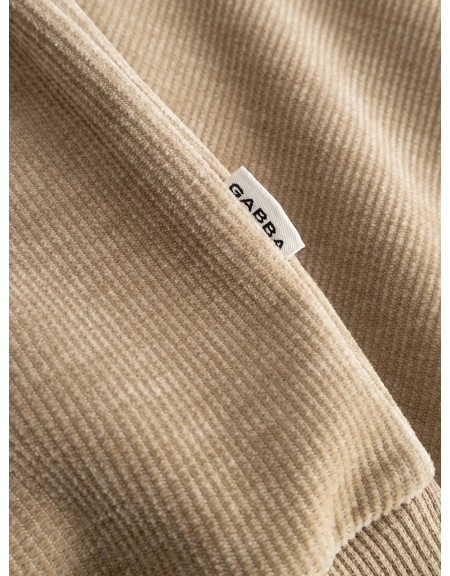 GABBA Μπλούζα κοτλέ PRIMO FUNE HOODIE LS Μπεζ GABBA - 6