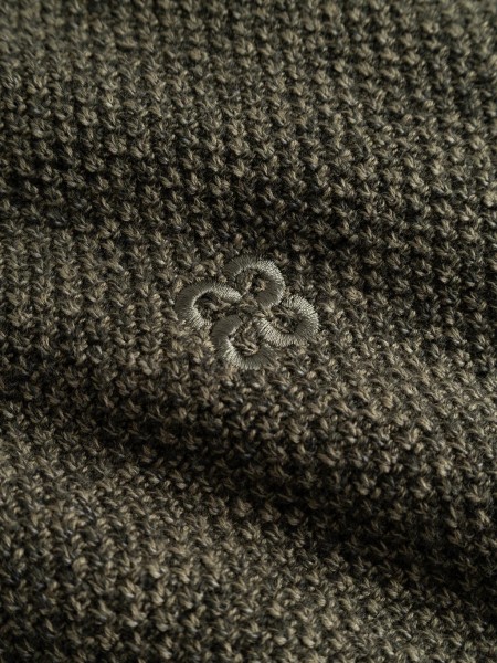 GABBA Knitted LAMIX CORO HALF LS Cropped Top Khaki GABBA - 4