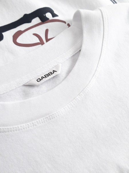 GABBA T-shirt LEGIN WIX BOXY HOUR LOBBY2 SS Λευκό GABBA - 7