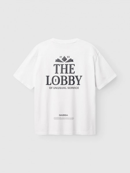 GABBA T-shirt LEGIN WIX BOXY HOUR LOBBY1 SS Λευκό GABBA - 2