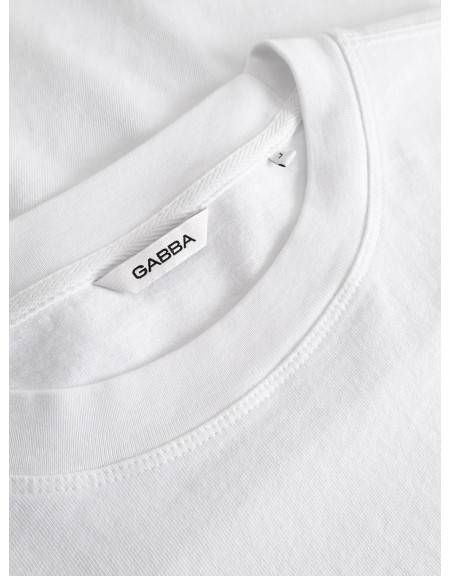 GABBA T-shirt LEGIN WIX BOXY HOUR LOBBY1 SS Λευκό GABBA - 7