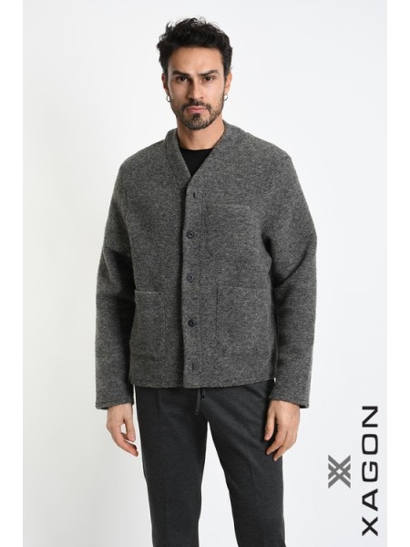 XAGON MAN Knitted cardigan 2WCARUN Grey XAGON MAN - 1