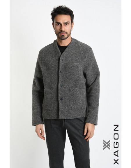 XAGON MAN Ζακέτα πλεκτή 2WCARUN Γκρι XAGON MAN - 1