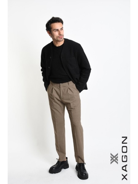 XAGON MAN Ζακέτα πλεκτή 2WCARUN Μαύρο XAGON MAN - 4