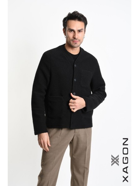 XAGON MAN Knitted cardigan 2WCARUN Black XAGON MAN - 5