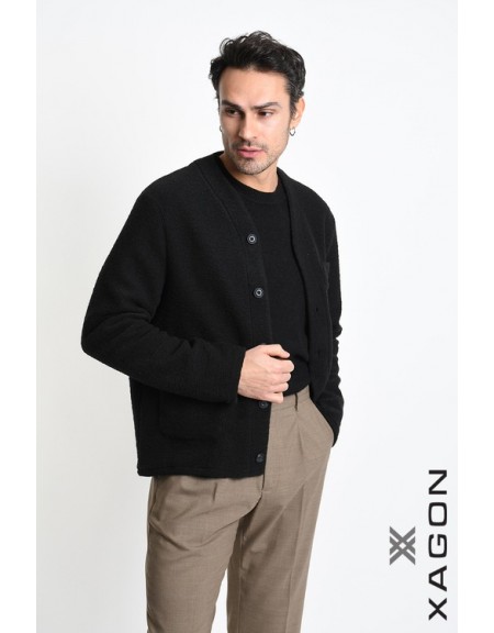 XAGON MAN Knitted cardigan 2WCARUN Black XAGON MAN - 8