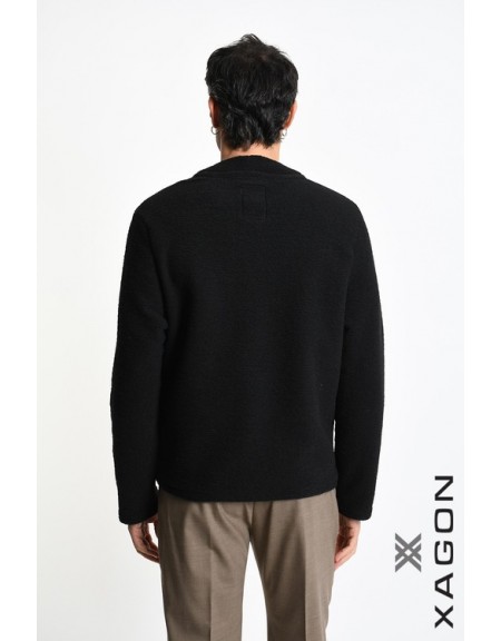 XAGON MAN Ζακέτα πλεκτή 2WCARUN Μαύρο XAGON MAN - 2