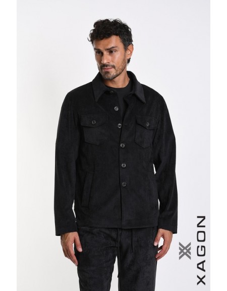 XAGON MAN Corduroy Jacket 1PCOLDE Black XAGON MAN - 1