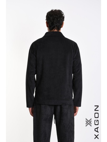 XAGON MAN Corduroy Jacket 1PCOLDE Black XAGON MAN - 2