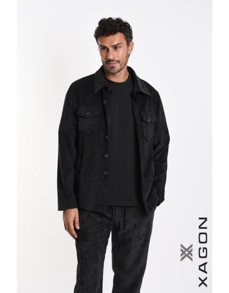 XAGON MAN Corduroy Jacket 1PCOLDE Black XAGON MAN - 5