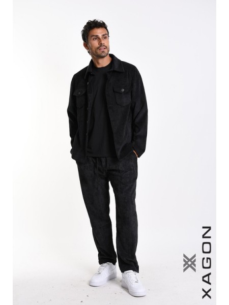 XAGON MAN Corduroy Jacket 1PCOLDE Black XAGON MAN - 3