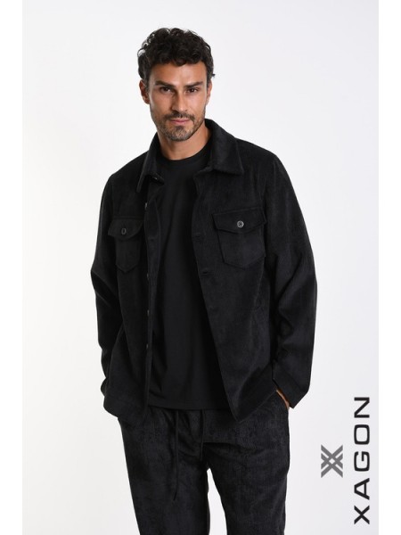 XAGON MAN Corduroy Jacket 1PCOLDE Black XAGON MAN - 6