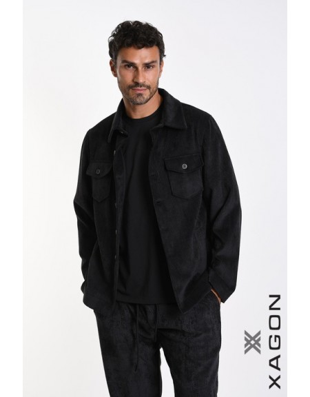 XAGON MAN Πουκάμιισο - Jacket κοτλέ 1PCOLDE Μαύρο XAGON MAN - 6