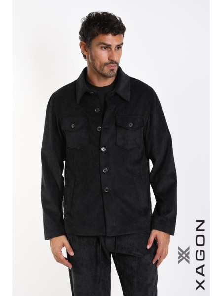 XAGON MAN Corduroy Jacket 1PCOLDE Black XAGON MAN - 8