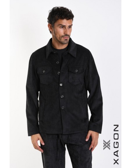 XAGON MAN Corduroy Jacket 1PCOLDE Black XAGON MAN - 8