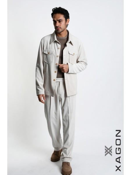 XAGON MAN Corduroy Jacket 1PCOLDE Ecru XAGON MAN - 8