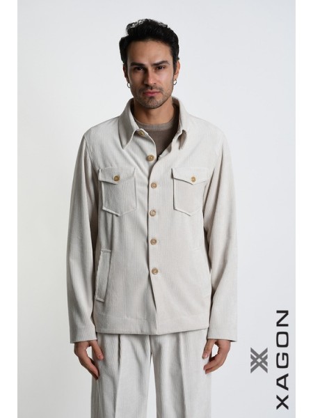 XAGON MAN Corduroy Jacket 1PCOLDE Ecru XAGON MAN - 1