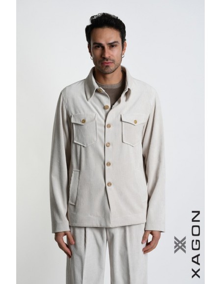 XAGON MAN Corduroy Jacket 1PCOLDE Ecru XAGON MAN - 1