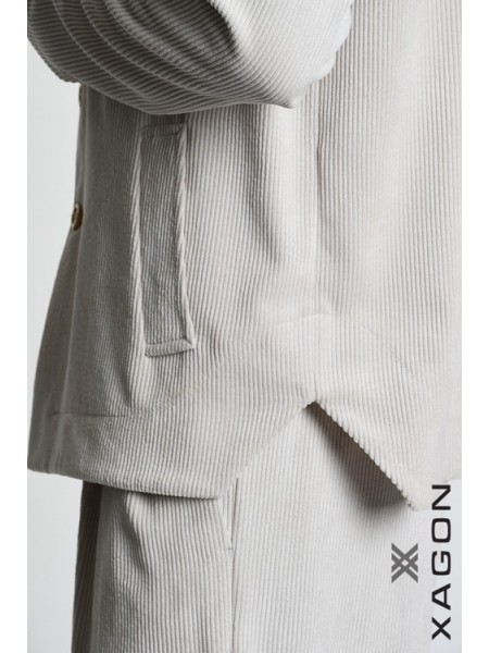 XAGON MAN Πουκάμιισο - Jacket κοτλέ 1PCOLDE Εκρού XAGON MAN - 7