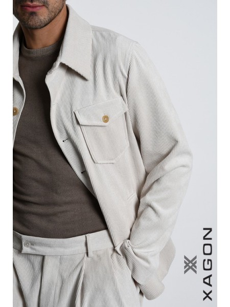 XAGON MAN Corduroy Jacket 1PCOLDE Ecru XAGON MAN - 4
