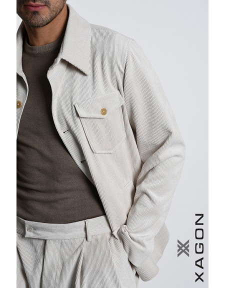 XAGON MAN Corduroy Jacket 1PCOLDE Ecru XAGON MAN - 4