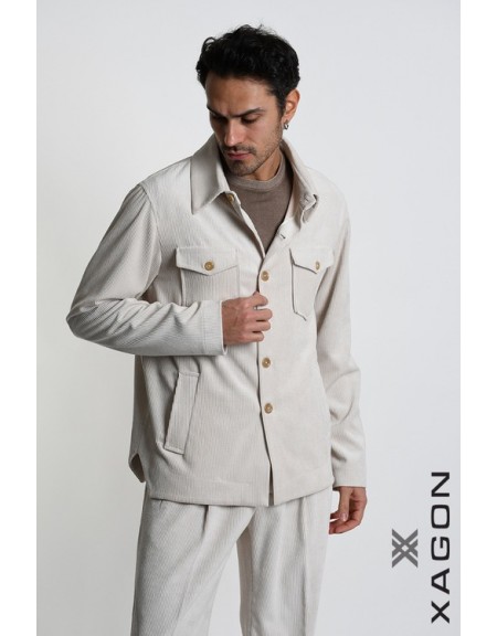 XAGON MAN Corduroy Jacket 1PCOLDE Ecru XAGON MAN - 5