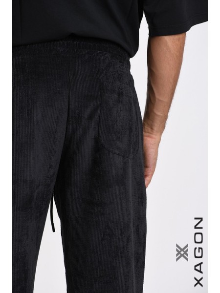 XAGON MAN Παντελόνι κοτλέ 2MDO703 Μαύρο XAGON MAN - 5