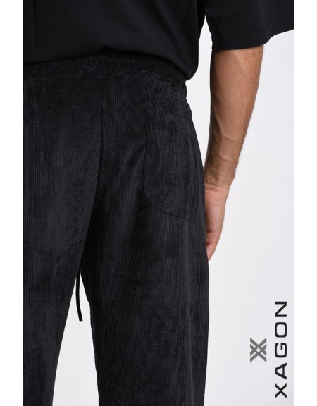 XAGON MAN Παντελόνι κοτλέ 2MDO703 Μαύρο XAGON MAN - 5