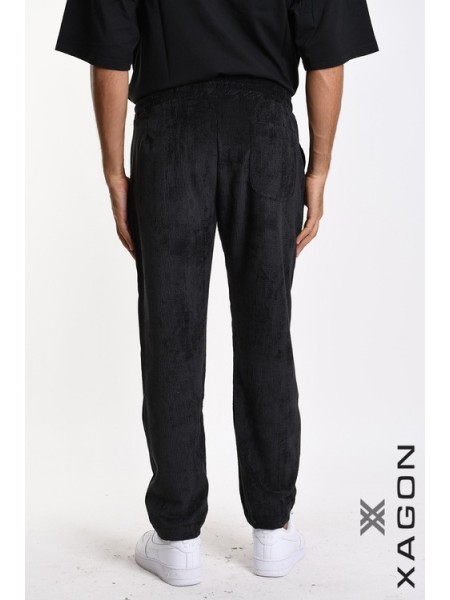 XAGON MAN Παντελόνι κοτλέ 2MDO703 Μαύρο XAGON MAN - 2