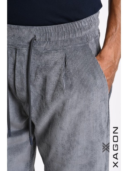 XAGON MAN Παντελόνι κοτλέ 2MDO703 Γκρι XAGON MAN - 4