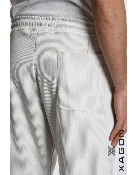 XAGON MAN Παντελόνι κοτλέ 2MDO703 Εκρού XAGON MAN - 5