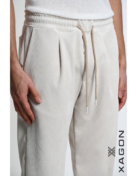 XAGON MAN Corduroy Pants 2MDO703 Ecru XAGON MAN - 4