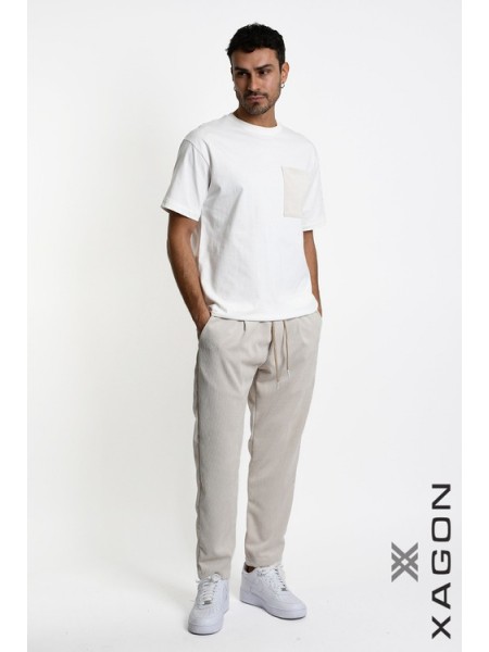 XAGON MAN T-shirt 2MDO704 Εκρού XAGON MAN - 3