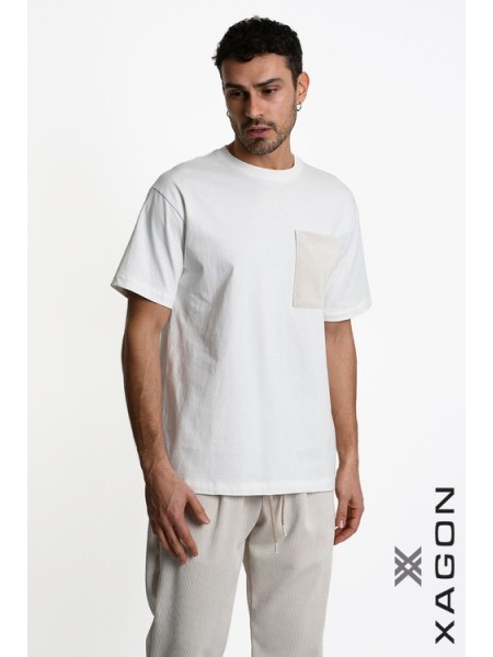 XAGON MAN T-shirt 2MDO704 Ecru XAGON MAN - 5