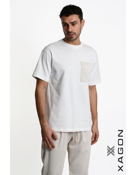 XAGON MAN T-shirt 2MDO704 Εκρού XAGON MAN - 5