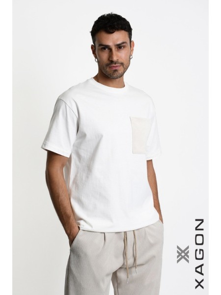 XAGON MAN T-shirt 2MDO704 Εκρού XAGON MAN - 6