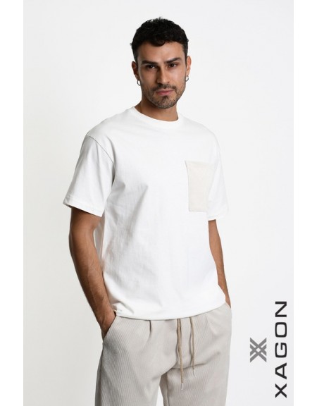 XAGON MAN T-shirt 2MDO704 Εκρού XAGON MAN - 6